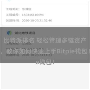 比特派排名 轻松管理多链资产，教你如何快速上手Bitpie钱包！