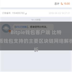 Bitpie钱包客户端 比特派钱包支持的主要区块链网络解析