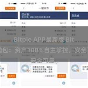 Bitpie APP最新版 Bitpie钱包：资产100%自主掌控，安全可靠。