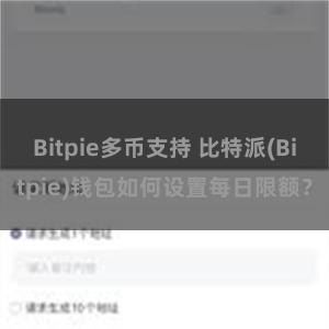 Bitpie多币支持 比特派(Bitpie)钱包如何设置每日限额？