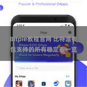 Bitpie教程官网 比特派钱包支持的所有稳定币一览